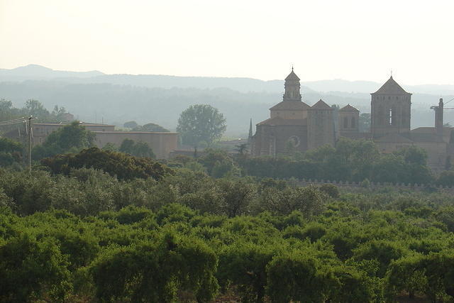 Spanje2004 109
Poblet, het klooster in de avondnevel