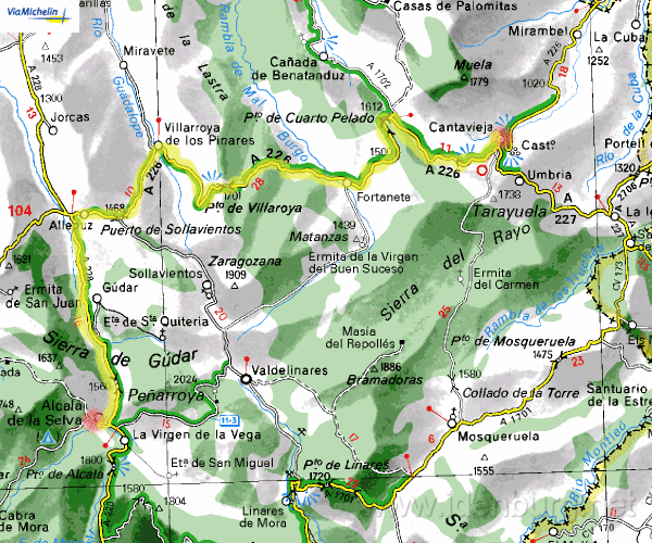 Zaterdag 22 mei 2004
Alcala de la Selva-Cantavieja
66 km
Bewolkt en kouwerig
1350 ^
