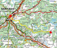 Maandag 28 april 2003
Villa de Cruces-Santiago de Compostela
43 km. 800m ^