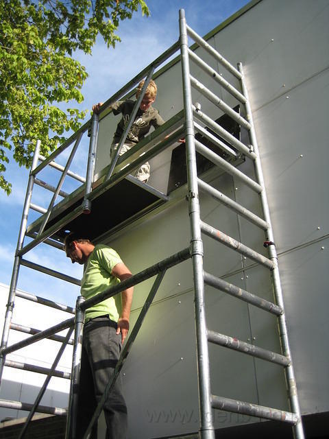 Jesper en Sanne op de steiger