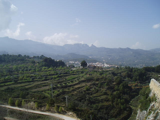 Guadalest, uitzicht richting Benimantell.