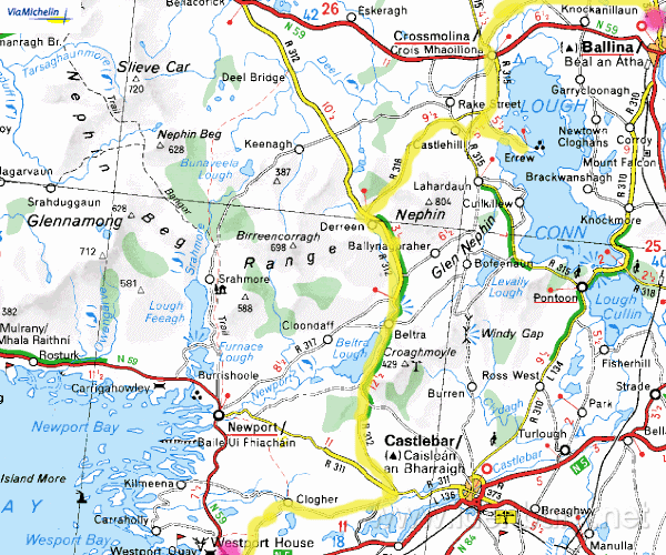 Zondag 12 juni,
Ballina-Westport
78 km
bewolkt