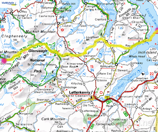 Dinsdag 7 juni,
Buncrana-Dunlewy, 
54 km, 
half bewolkt