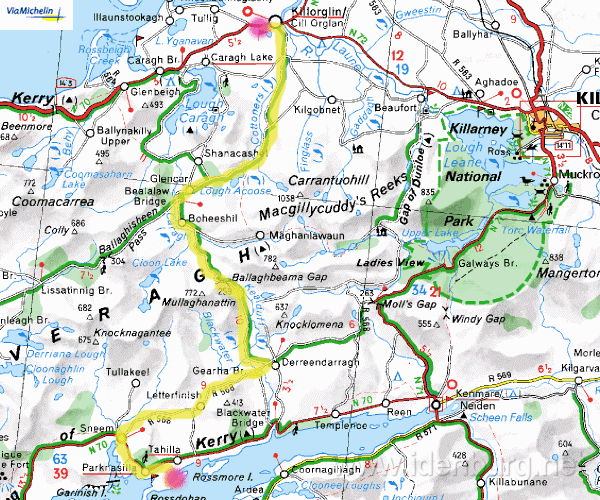 Woensdag 22 juni,
Killorglin-Rossdohan,
70 km,
zonnig

