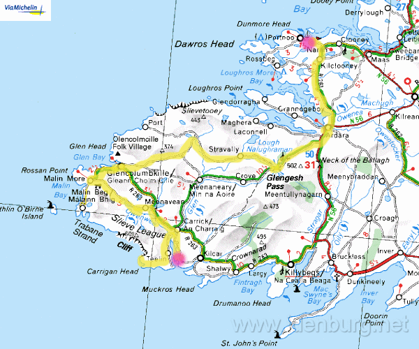 Donderdag 9 juni,
Naran-Kilcar, 
50(mannen 70) km, 
grotendeels bewolkt