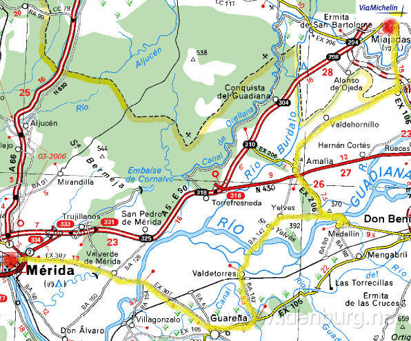 Maandag 14 april 2003
Merida-Miajadas
80 km. - 400m ^