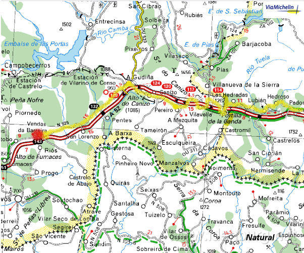 Donderdag 24 april 2003
Puebla de Sanabria-Vendas da Barreira deel 2
74 km. - 1300m ^