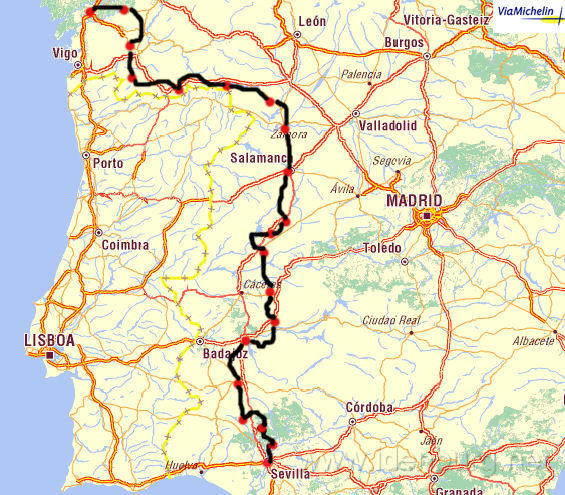 Spanje April 2003
Fietsen van Sevilla naar Santiago de Compostela