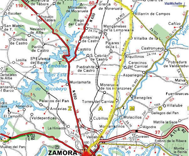Dinsdag 22 april 2003
Zamora-Quiruelas deel 1
83 km. 400m ^