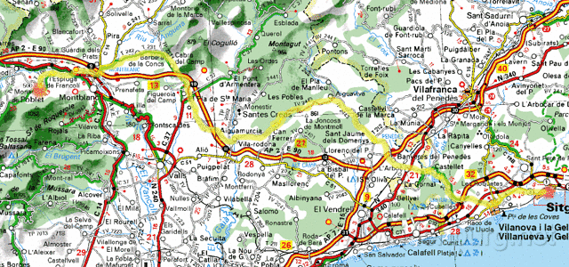 Zaterdag 29 mei 2004 Poblet-Sitges 100km
