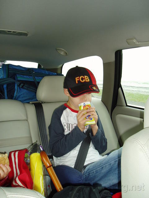 Jesper op weg naar Texel