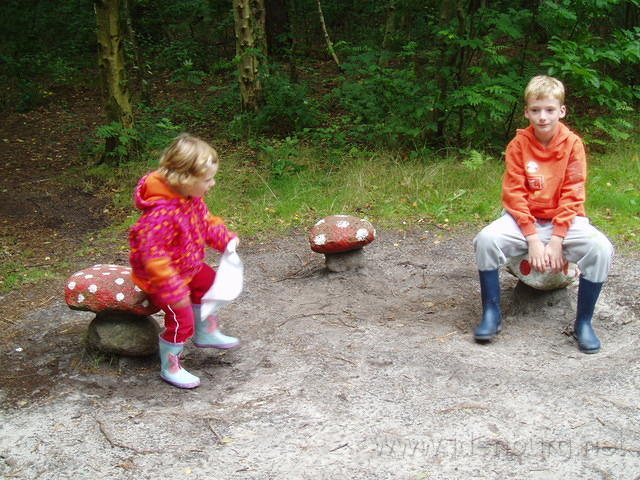 En op de paddestoel