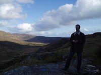 Sanne op de Healy Pass.
