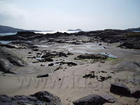Derrynane, ook hier komt het water regelmatig.