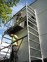 Jesper en Sanne op de steiger