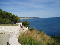 Halverwege Moraira en Calpe.