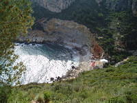 Baranco de la Cala, ook nog even echt steil naar boven, 20 minuten geleden stonden we daar beneden.