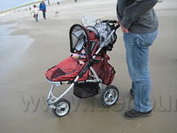Beau op het Texelse strand
