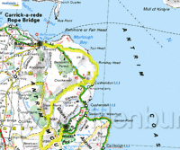 Donderdag 2 juni,
Balleyeamon-Ballycastle, 
52 km, 
bewolkt maar droog