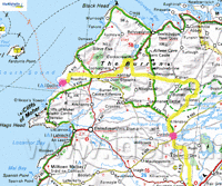 Zaterdag 18 juni,
Doolin-Corofin,
50 km
half bewolkt
