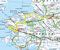 Woensdag 15 jumi,
Leenane-Clifden,
63 km,
grotendeels zonnig