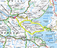 Dinsdag 14 juni,
Leenane-Clonbur-Leenane,
69 km,
half bewolkt