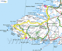 Donderdag 9 juni,
Naran-Kilcar, 
50(mannen 70) km, 
grotendeels bewolkt