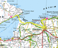 Zaterdag 4 juni,
Portrush-Moville, 
48 km, 
bewolkt met af en toe een bui