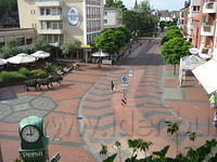 Lünen, het centrum vanuit Hotel an der Persiluhr 1