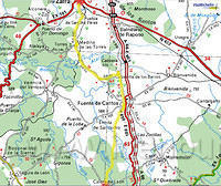 Zaterdag 12 april 2003
Calera de Leon-Zafra
53 km. - 500m ^