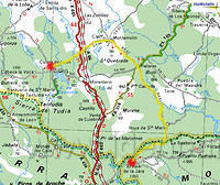 Vrijdag 11 april 2003
El Real de La Jara-Calera de Leon
52 km. - 1250m ^