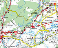 Maandag 14 april 2003
Merida-Miajadas
80 km. - 400m ^