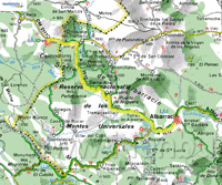 Dinsdag 18 mei 2004
Orea-Albarracin
51 km
Nog steeds mooi weer ( ca. 23°)
500 m ^