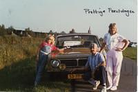 Fleur, Volvo, Tom en Dinny in 1985